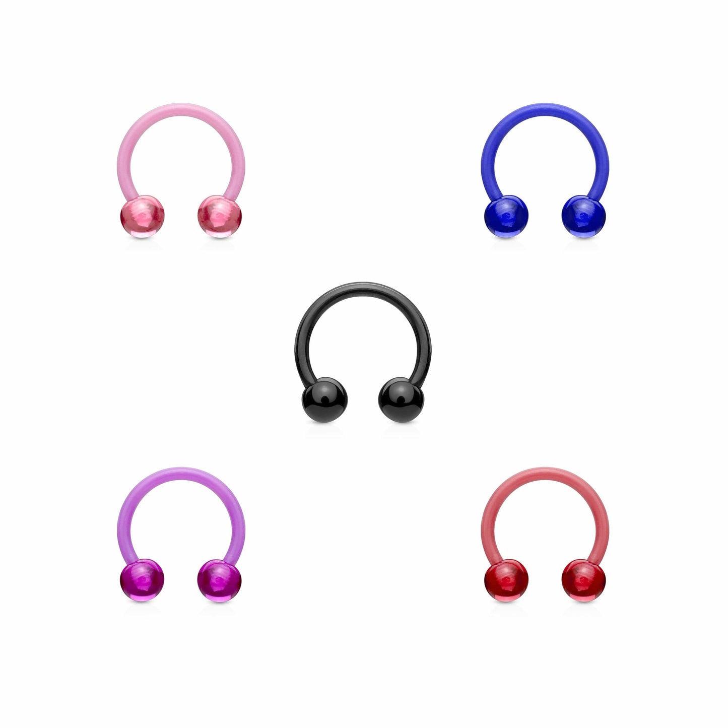 5 Pc All Acrylic Flexible Septum - JackzzJewelz