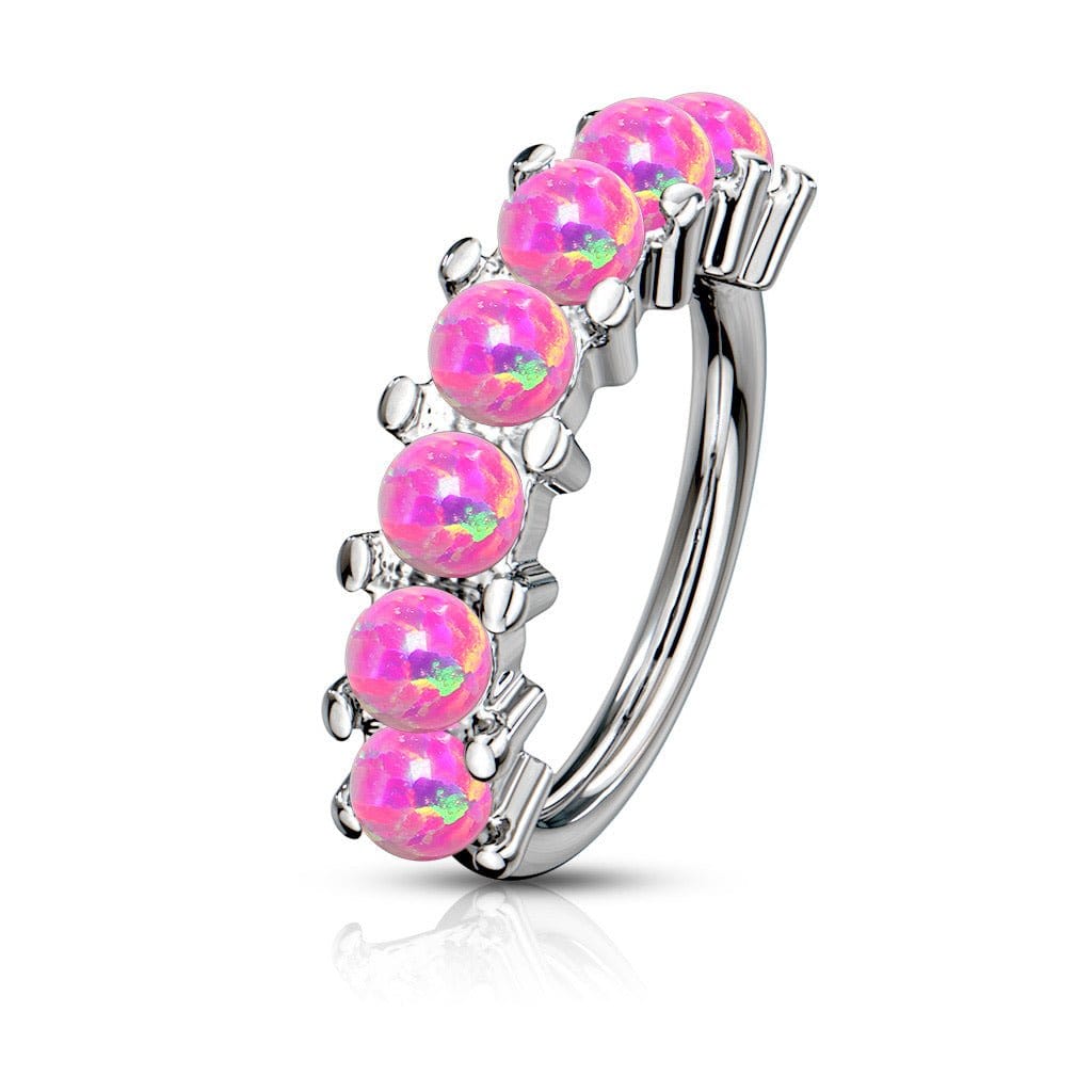 7 Opal Hoop Rings - JackzzJewelz