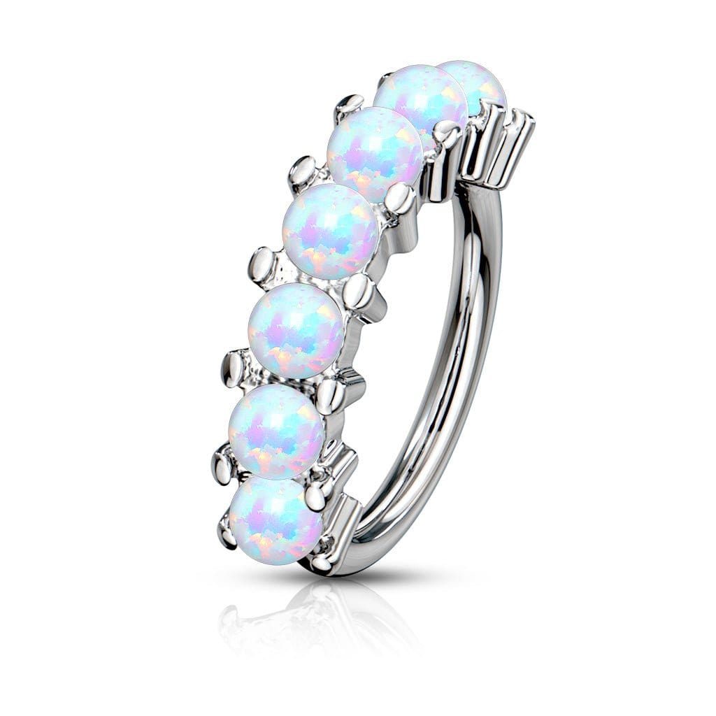 7 Opal Hoop Rings - JackzzJewelz