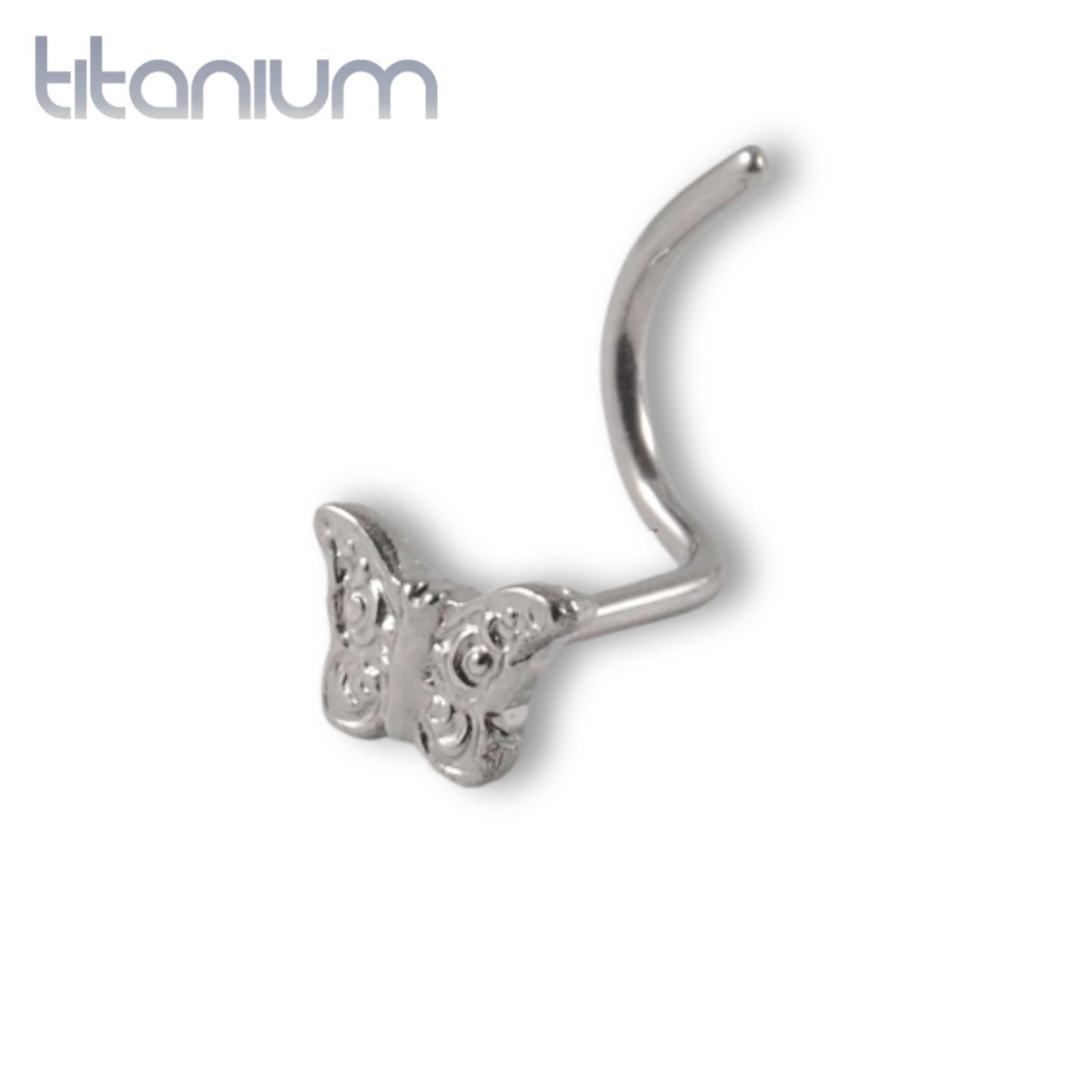 Dainty Butterfly Nose Screw Implant Grade Titanium - JackzzJewelz