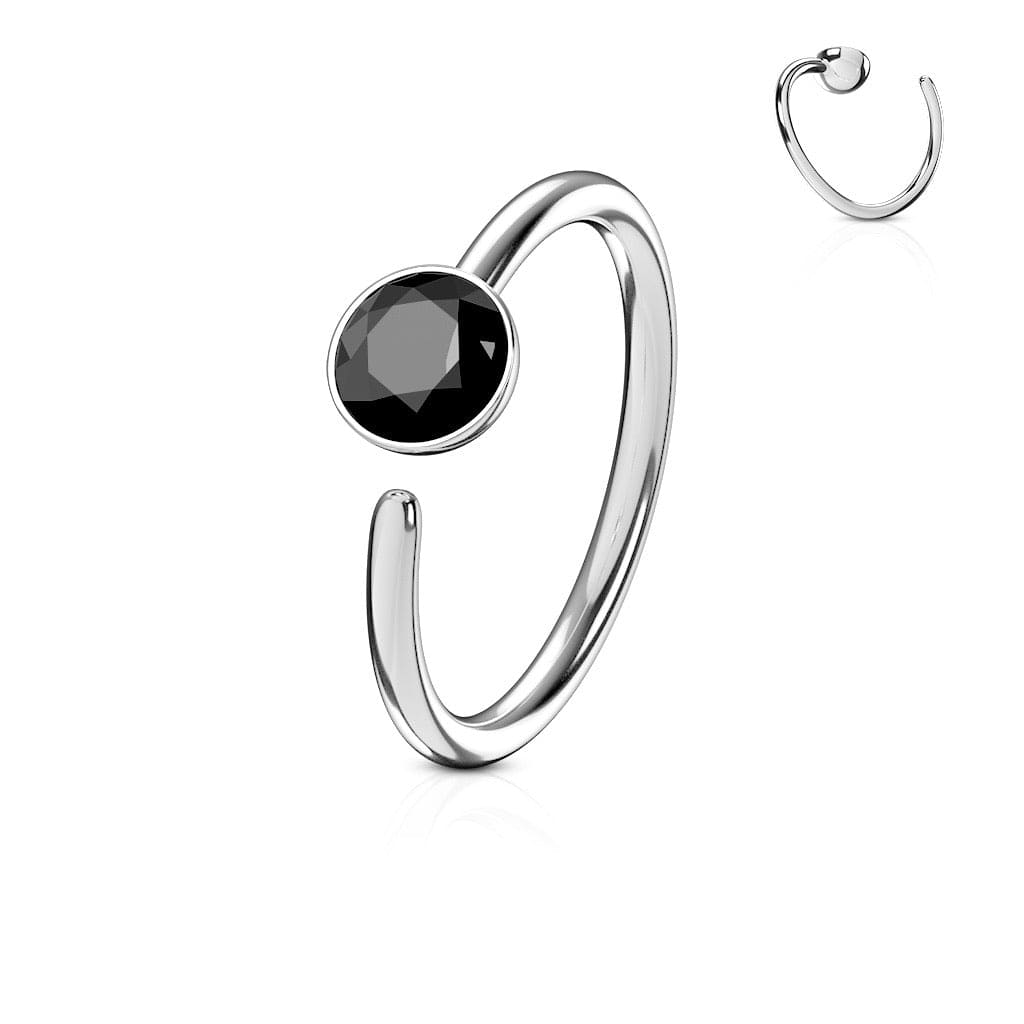 Gem Nose Hoop - JackzzJewelz