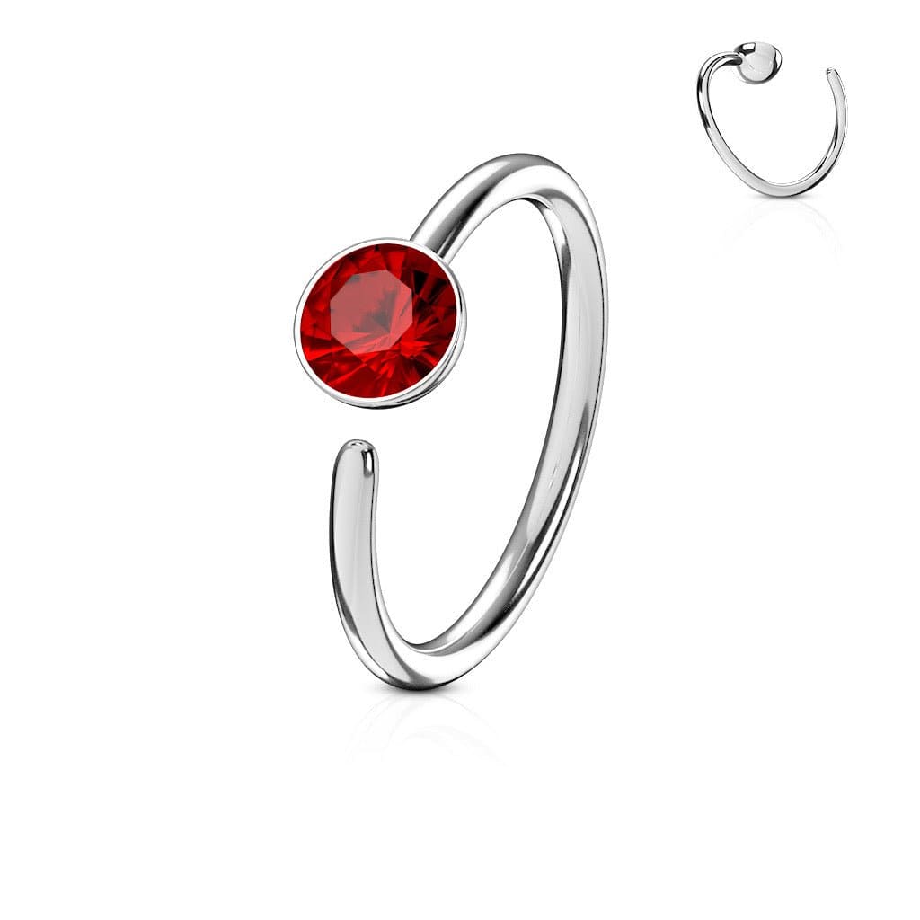 Gem Nose Hoop - JackzzJewelz