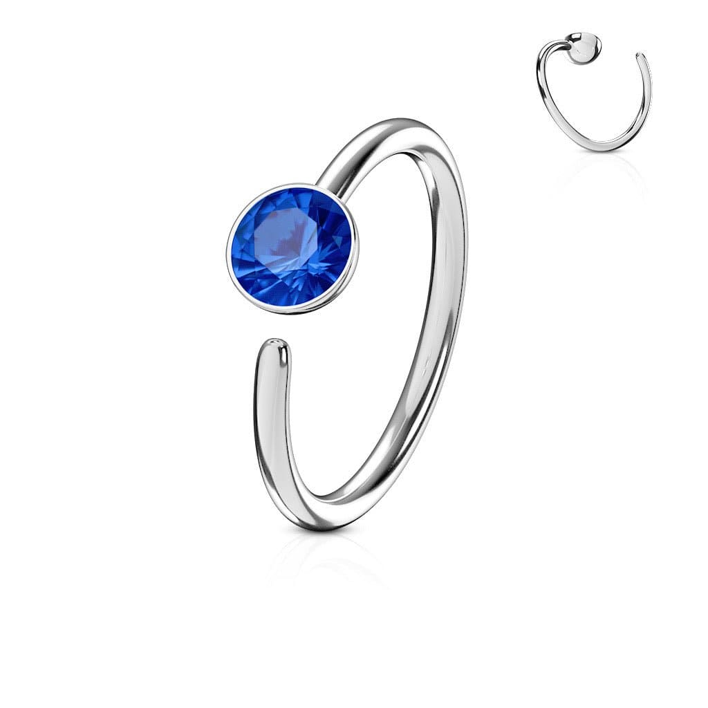 Gem Nose Hoop - JackzzJewelz