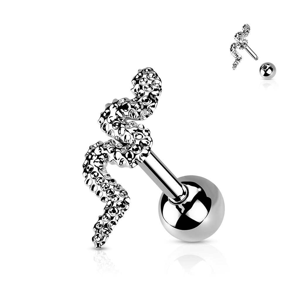 Snake Cartilage Barbell - JackzzJewelz