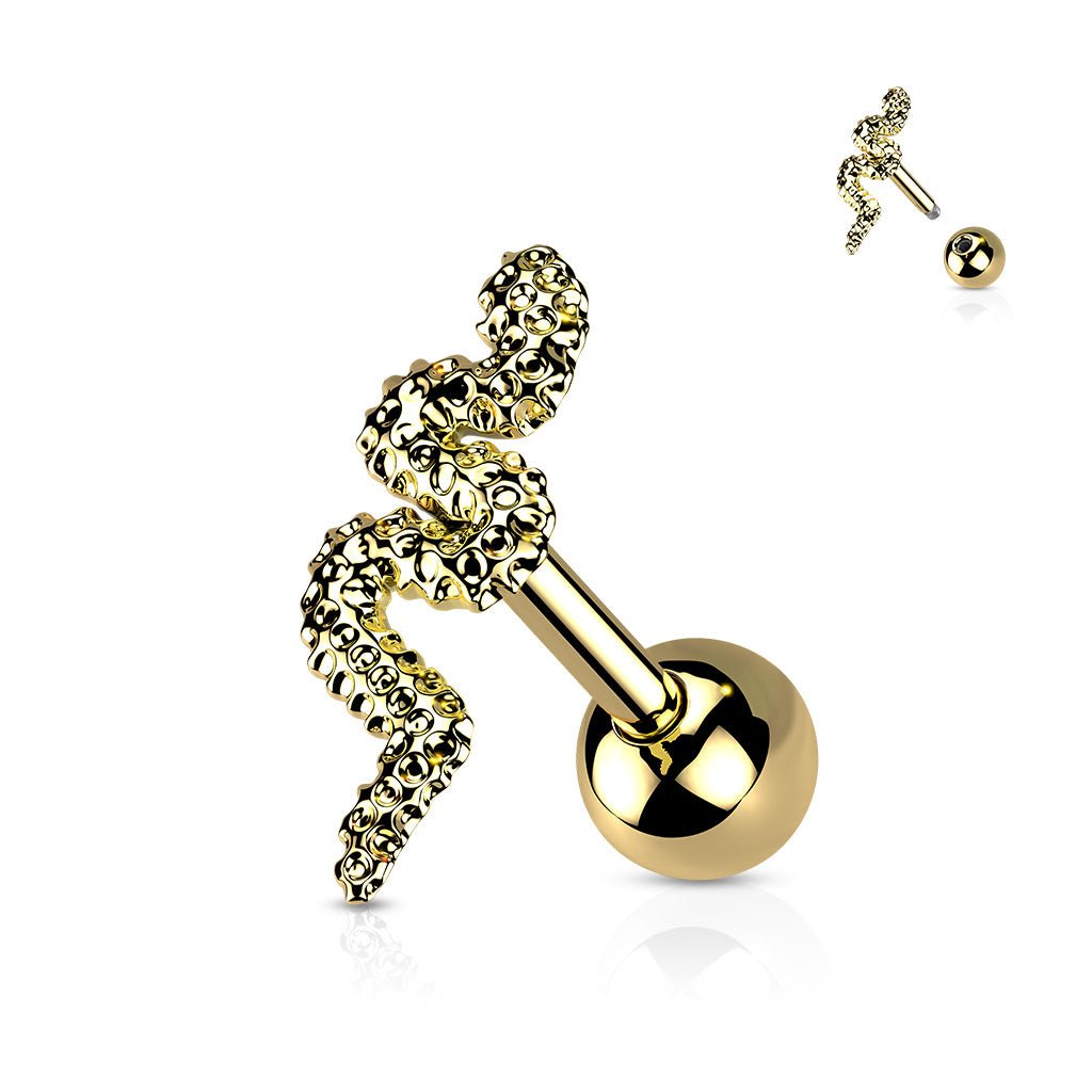 Snake Cartilage Barbell - JackzzJewelz