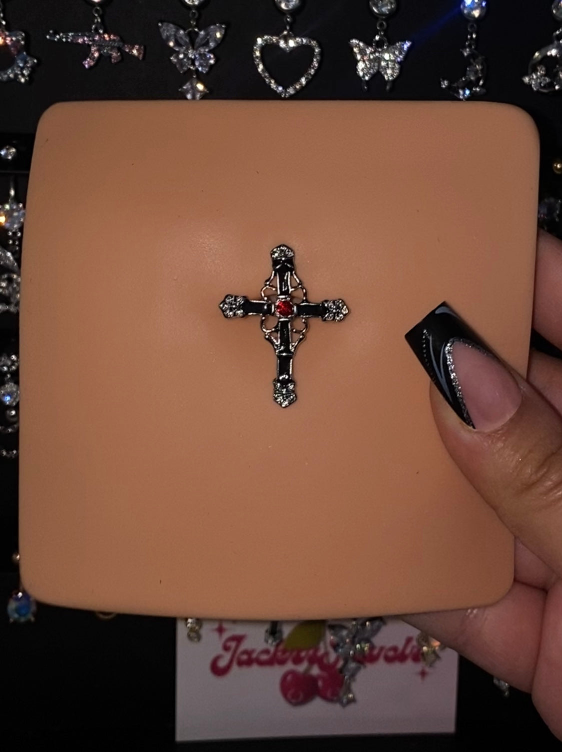 Gothic Cross Belly Button Ring