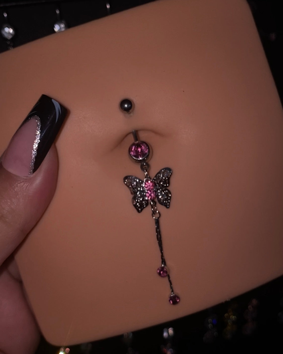 Royal Butterfly Belly Button Ring