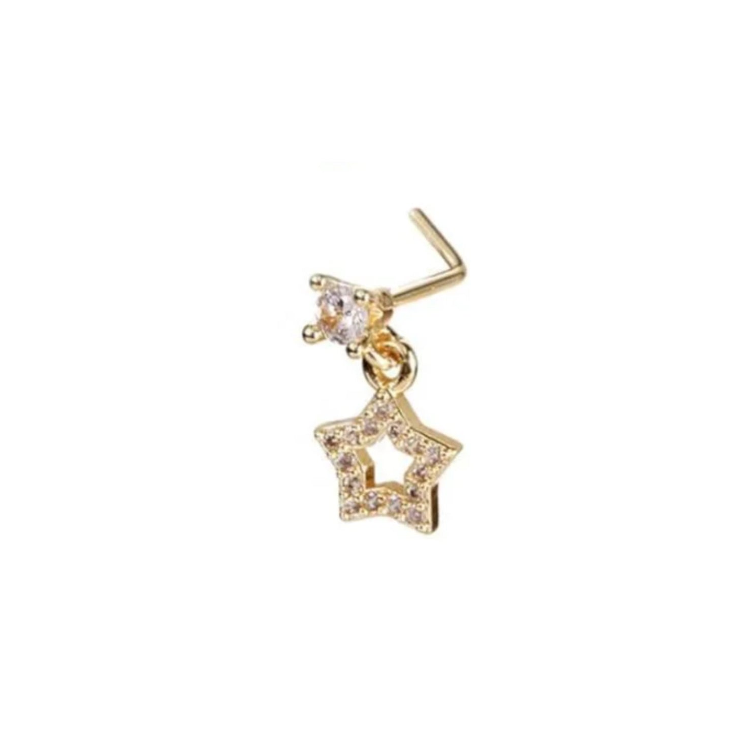 Dangle Star L Bend Nose Stud