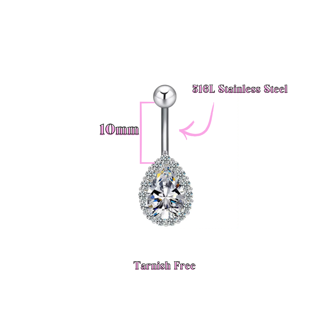 Icy Non Dangle Belly Button Ring