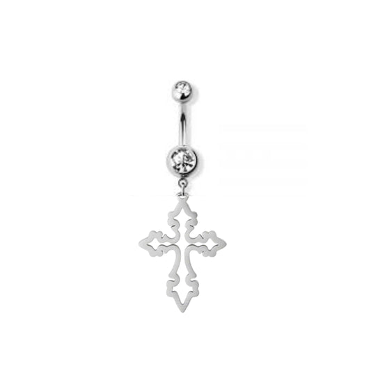 Cross Belly Button Ring