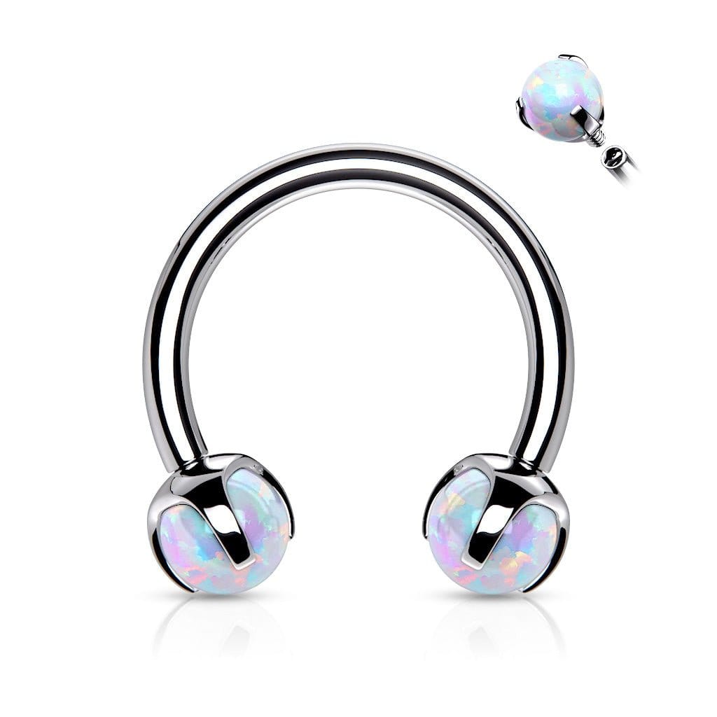 Internally threaded online septum jewelry