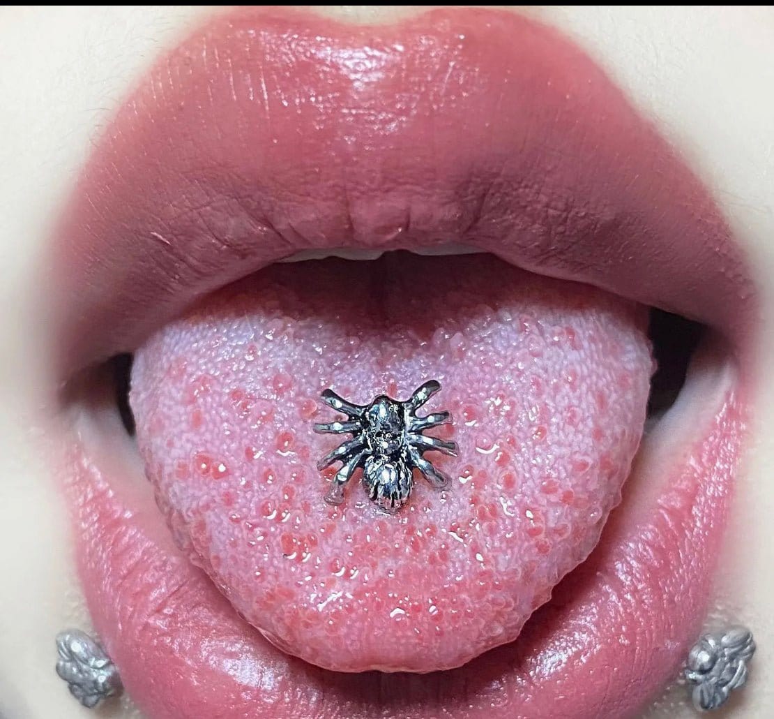 18k gold deals tongue ring